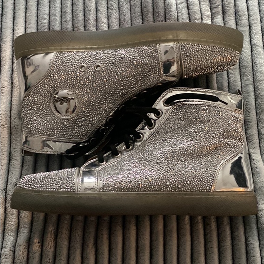 Christian Louboutin Louis Strass men’s high top luxury sneakers - Picture 4 of 5